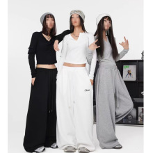 欧美跨境亚马逊速卖通高腰抽绳宽松辣妹风jazz跳舞hiphop运动裤女