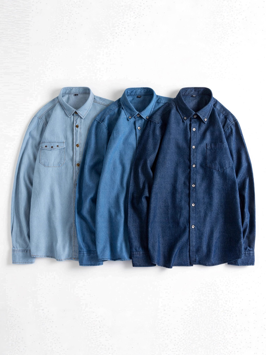 Denim casual fashionable universal demi-season shirt for students