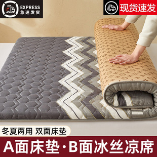 Summer Ice Silk Mat Mattress Cover Student Dormitory Soft Cushion Winter and Summer Dual-Use Tatami 180X200 Mat
