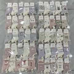 【少女心爆款】秋冬莫兰迪色系棉袜日系ins风卡通透气百搭运动袜