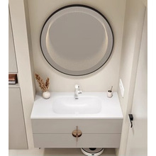 可丽耐一体式洗手台不锈钢浴室柜组合肤感洗漱台简约台出口美国