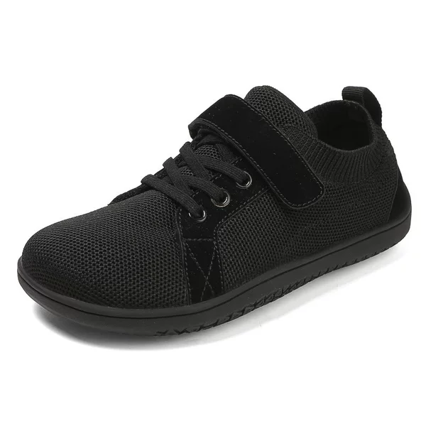 2025 New Model Children's Wide-Fit Shoes, Flyknit Sneakers, Boys' and Girls' Student Low-Top Velcro Outdoor Casual Shoes