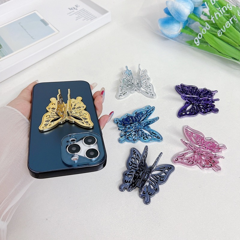 新款网红手机支架小巧便携创意蝴蝶支架源头厂家批发手机背贴支架|undefined