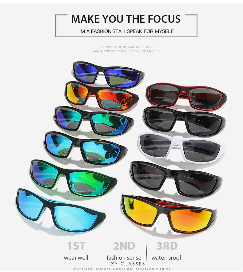 72g Weight Full Frame Glasses Structure Sunglasses Classification Tac, UV400 Protection Lens Material Biker Glasses Style Travel Occasion Color Block Pattern All Seasons Season Unisex Gender Casual Style Grey, Black Color Casual Color Block Tac UV400 Protection Biker Full Frame Men's Sunglasses 1
