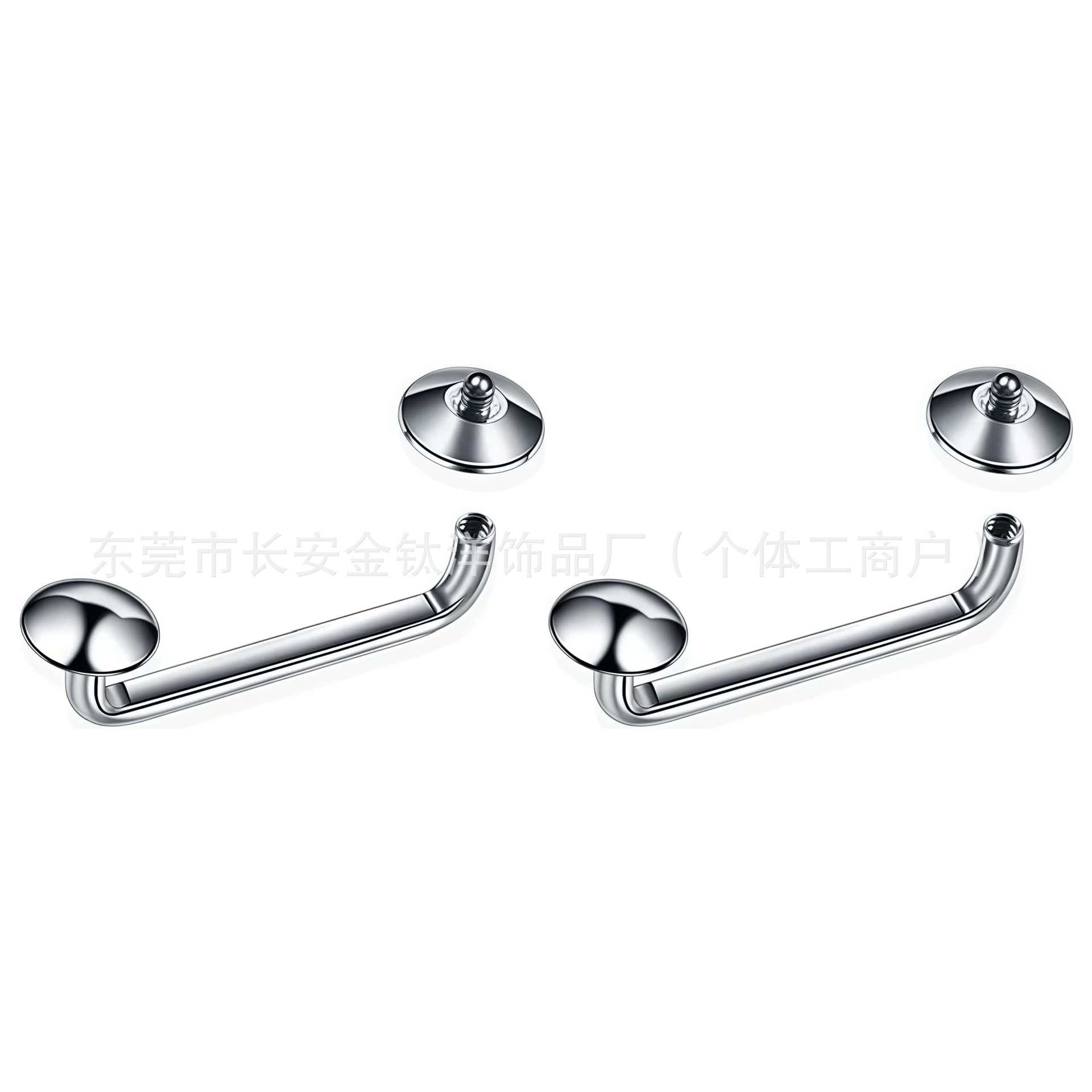 F136 Titanium Right-Angle Curved Round Base Double-Ended Implant Clavicle Nail G23 Titanium Alloy Piercing Jewelry detail image 7