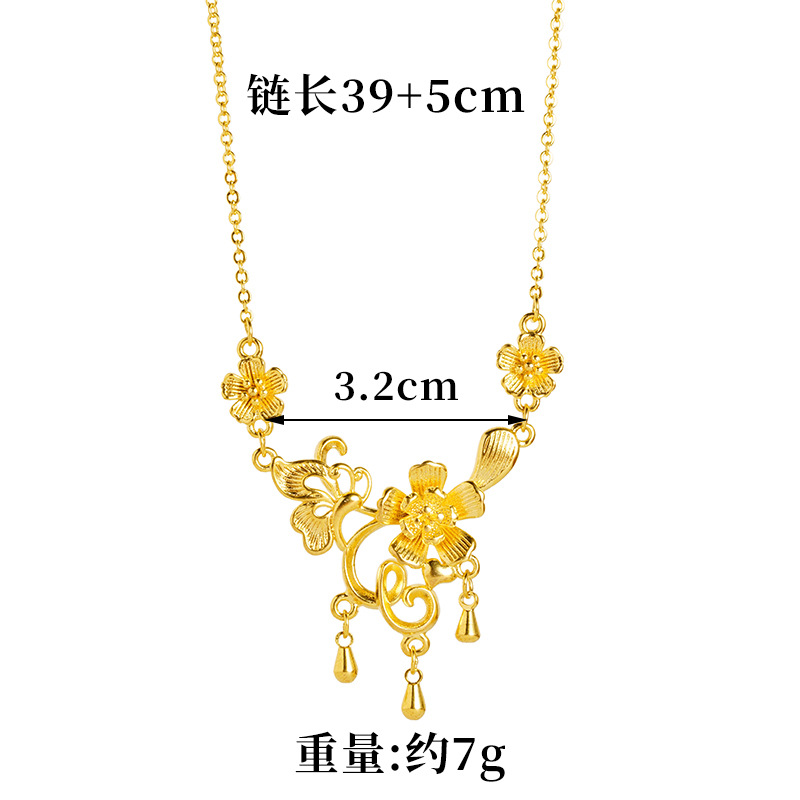 Vietnam oro retro mujer alta sensación collar de flores de vid viento chino no se desvanece joyas de novia de moda al por mayor