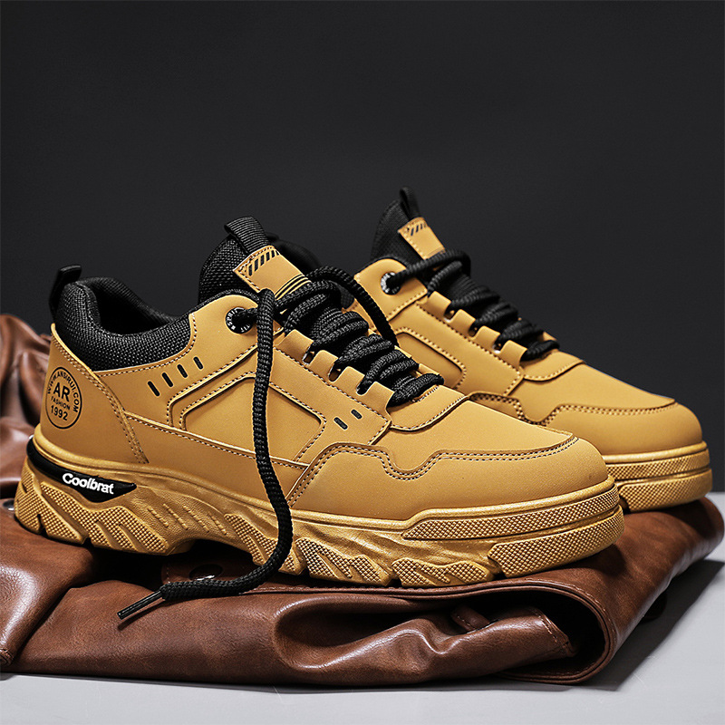Zapatos para hombres zapatos deportivos casuales 2024 nuevos zapatos de skate antipatinante transpirables de baja parte de zapatos de trabajo de cuero duro