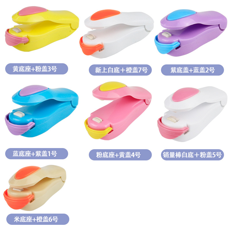 Portable home mini sealing machine, food plastic bag sealer, travel hand-operated heat sealer, bag sealing machine wholesale