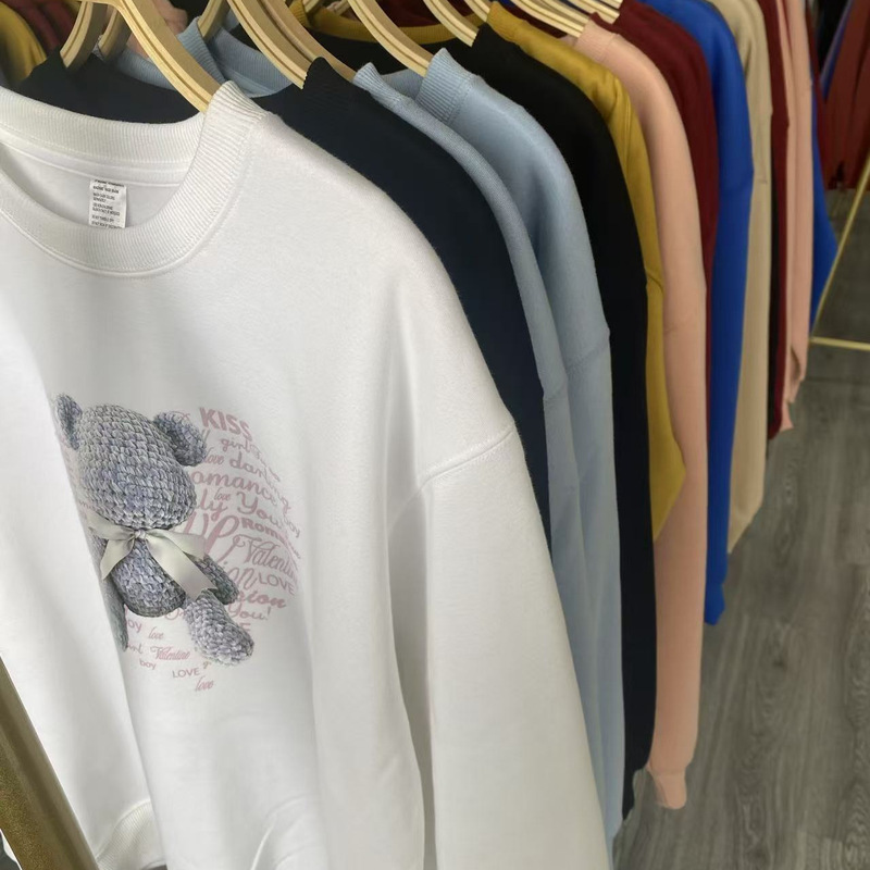 Spring and Autumn Warm Fleece Fabric That Does Not Shed, Short-Term Small Batch Processing and Customization of Long-Sleeved Sweatshirts According to Customer Needs