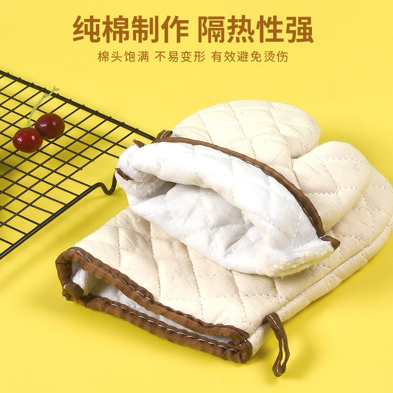 Pooh hornear blanco aislamiento térmico guantes anti-escaldado horno de microondas herramientas de cocina resistente al calor Horno de vapor guantes de aislamiento térmico