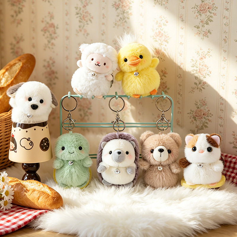 Trendy cute and adorable colorful little lamb plush toy keychain, small toy, hanging ornament, decoration, small gift Trendy cute and adorable colorful little lamb plush toy keychain, small toy, hanging ornament, decoration, small gift