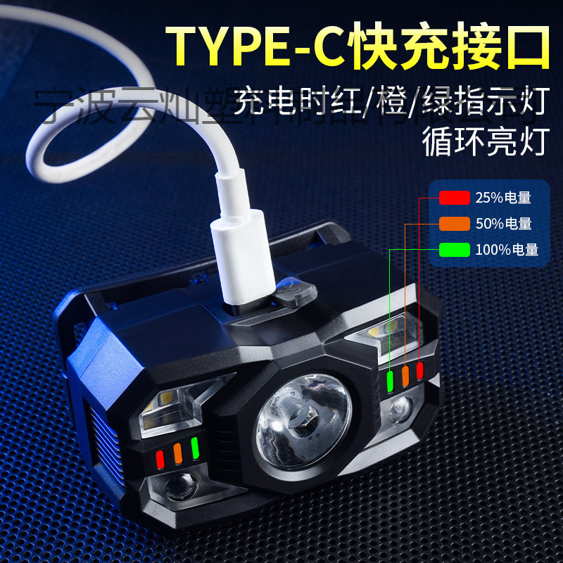 Mini faro de inducción al por mayor luz fuerte multifuncional portátil portátil lámpara de pesca linterna de carga de senderismo de emergencia al aire libre