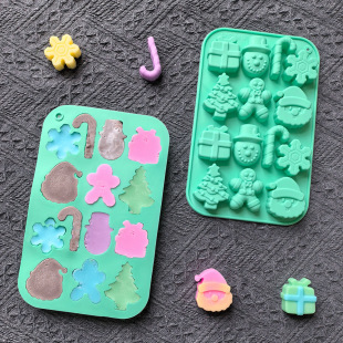14 Christmas Gingerbread Man Chocolate Candy Silicone Molds DIY Pudding, Cookies, Cake Decoration 608