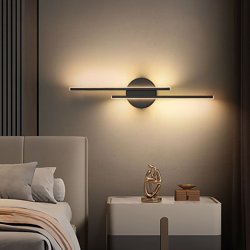 Cross-border double-line wall lamp LED atmosphere corridor wall lamp bedside living room background wall lamp hotel decorative wall lamp