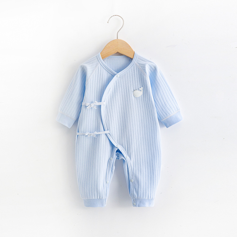 Ropa para niños otoño bebé mono cuatro estaciones sin hueso puro algodón bebé mameluco recién nacido manga larga mameluco