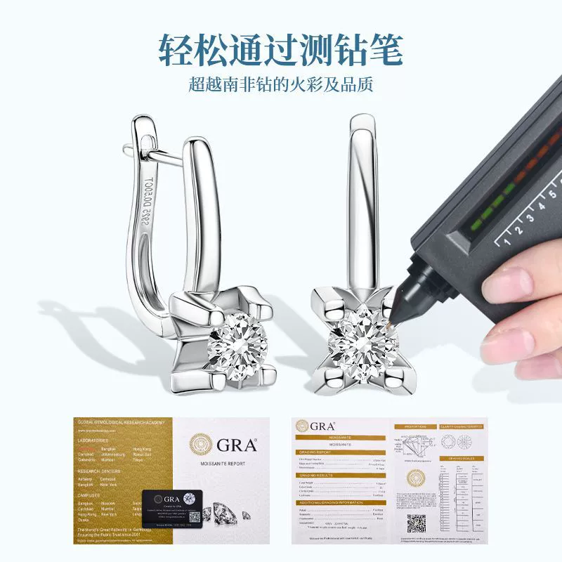(Cross-border trading), fashionable universal earrings, silver 925 sample, light luxury style