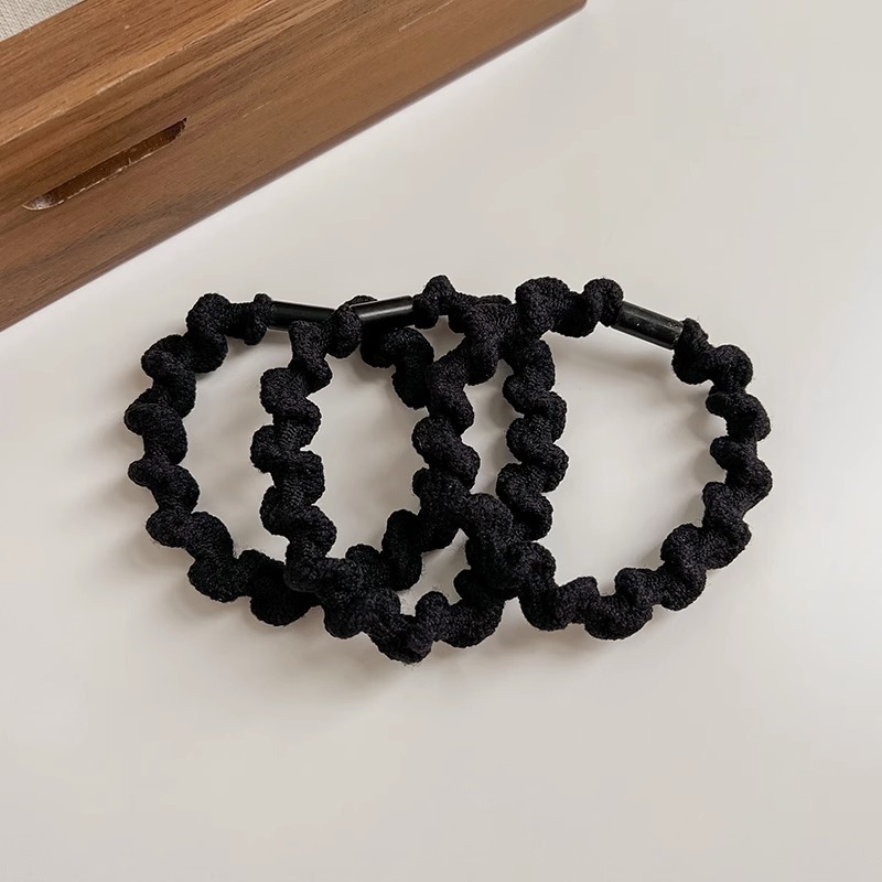 Alta elasticidad y durabilidad como correa de goma para mujeres, color curry simple, cuerda de cabello de cola de caballo alta, anillo de cabello sin heridas de alta calidad