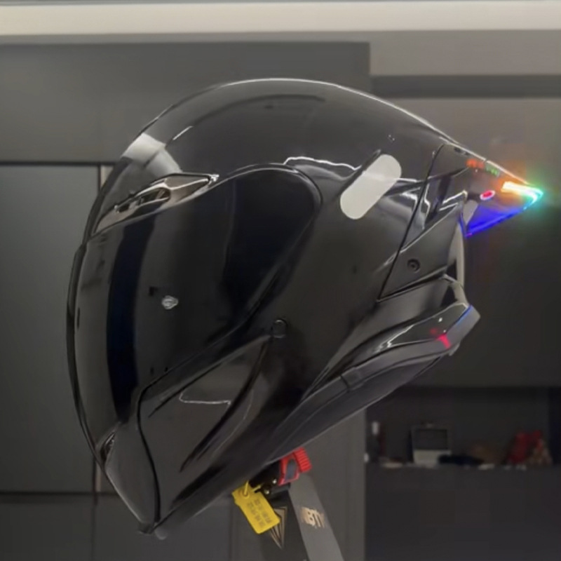 Ghost Face Helmet Lens Helmet Sun Visor Electroplated Aurora Goggles Lens Day and Night Universal Full-Face Helmet Dual Lens Motorcycle