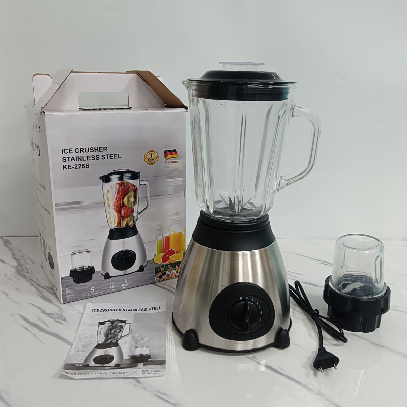 跨境 4L8in1blender北美家用大容量金属不锈钢榨汁机绞肉机破壁机|undefined