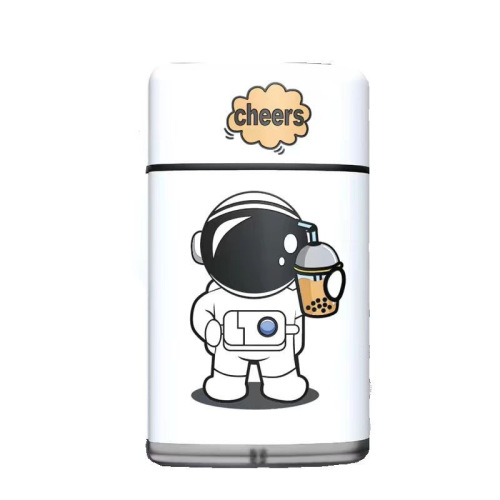 New windproof lighter, inflatable flip-top blue flame, super durable, creative internet celebrity, cute personality and good looks