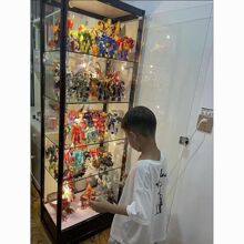 手辦櫃展示櫃透明玻璃櫃子家用禮品化妝品模型樂高展櫃高達擺件櫃
