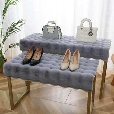 Bedroom, Fluffy Carpet Covering the – Car Carpet - elegant-gray-custom-size-contact-customer-service-for-price-adjustment