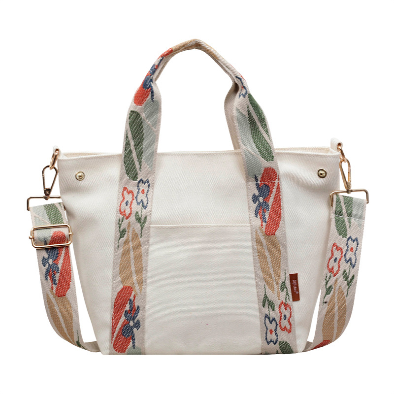 Bolsa de lona de clase de estudiantes universitarios, bolsa de hombro de moda de gran capacidad, bolsa de transporte universal, bolsa de bolsas de bento casuales.