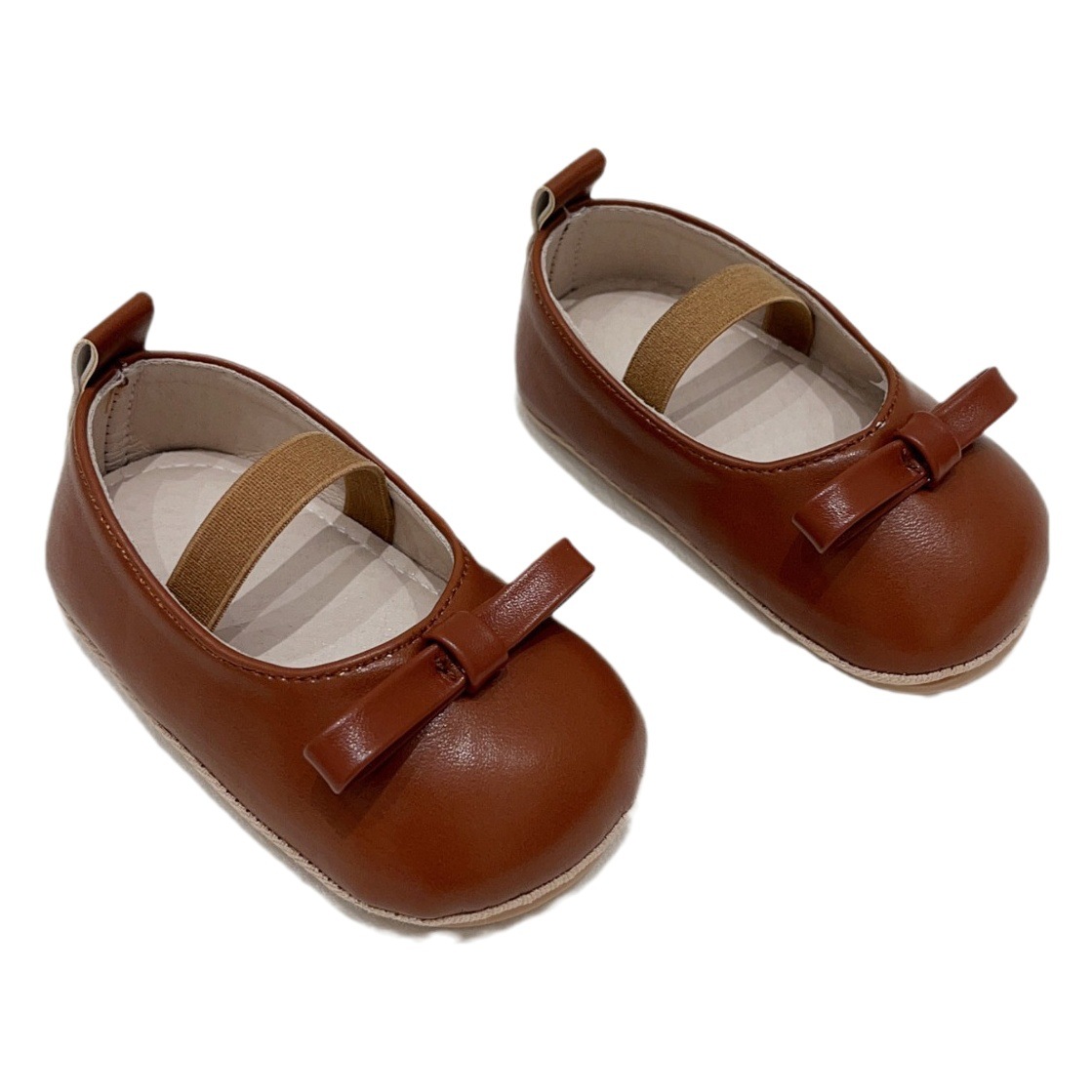 INS otoño bebé niña estilo coreano zapatos de cuero niña princesa retro todo partido zapatos individuales antideslizante zapatos de suela blanda zapatos de niño