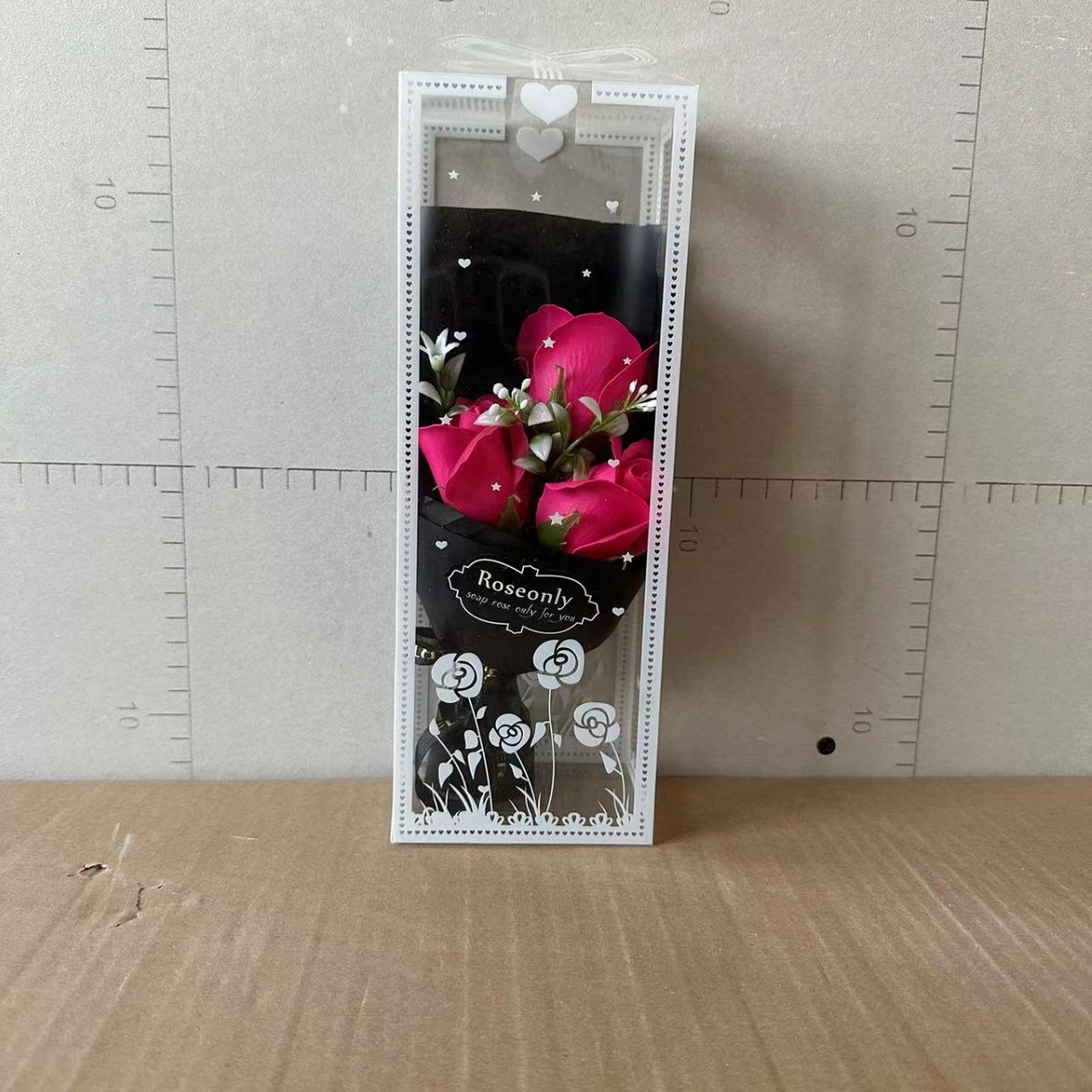 Ramo de Rosas de Jabón de 3 Rosas en Caja de Regalo, Flor de Jabón, para San Valentín y Festividades image 10