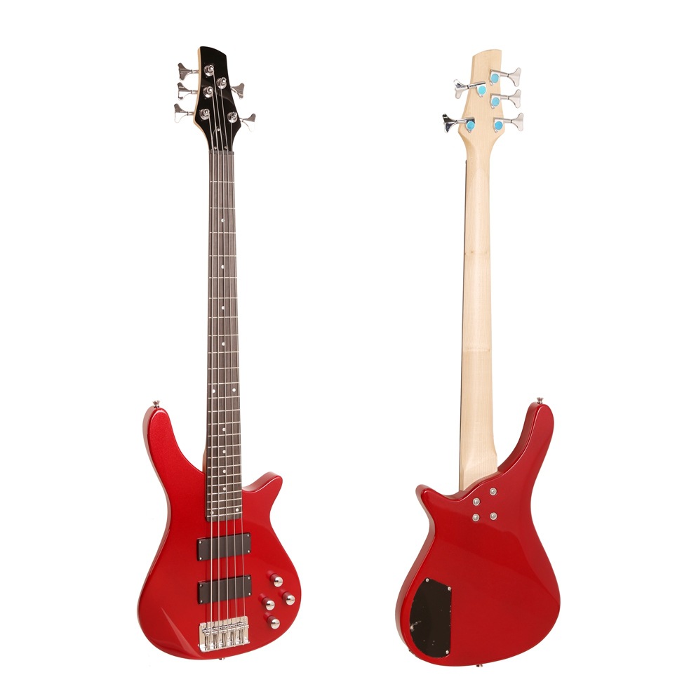 Bajo eléctrico de 5 cuerdas, bajo eléctrico de 5 cuerdas, guitarra eléctrica de rock, bajo, bajo, guitarra eléctrica en stock, fábrica al por mayor