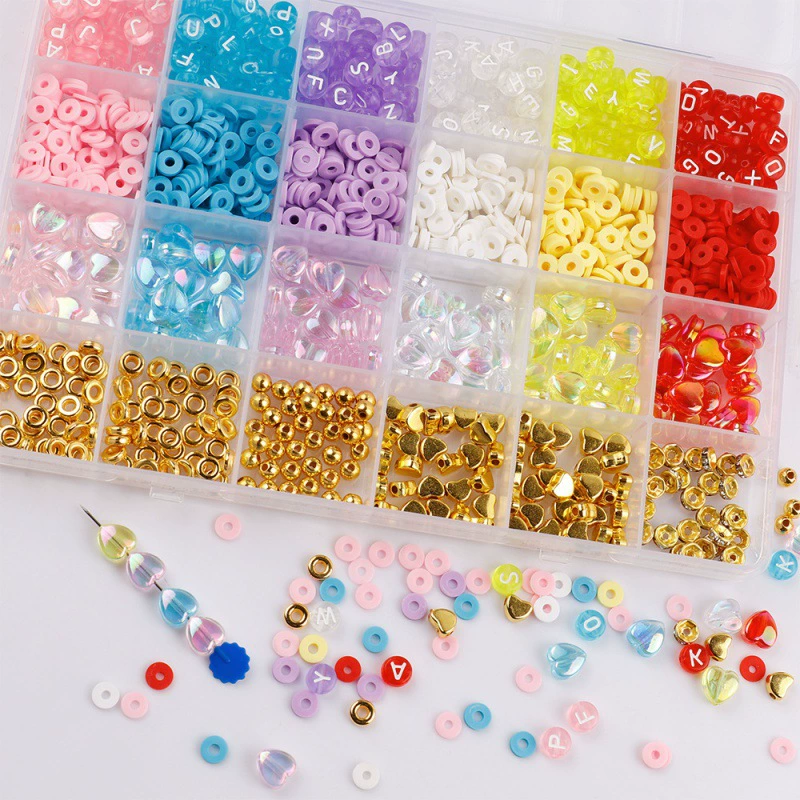 Ceramics for St. Valentine's Day, beads, bracelet for beloved, accessory, accessories, material, 24 cells
