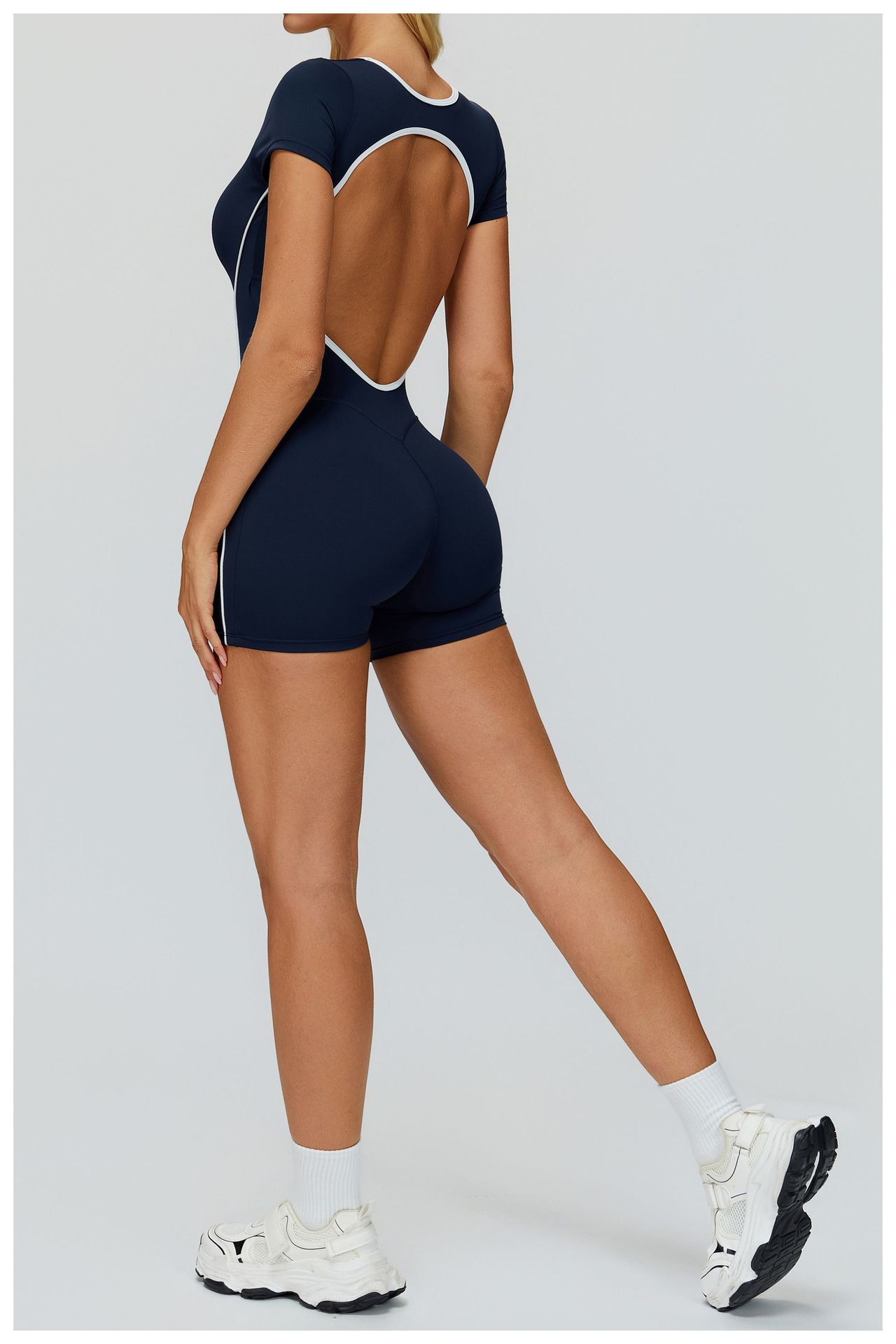 Damen Bodysuit Mit Farbblock-design Für Yoga Und Sport Training_voghion.com
