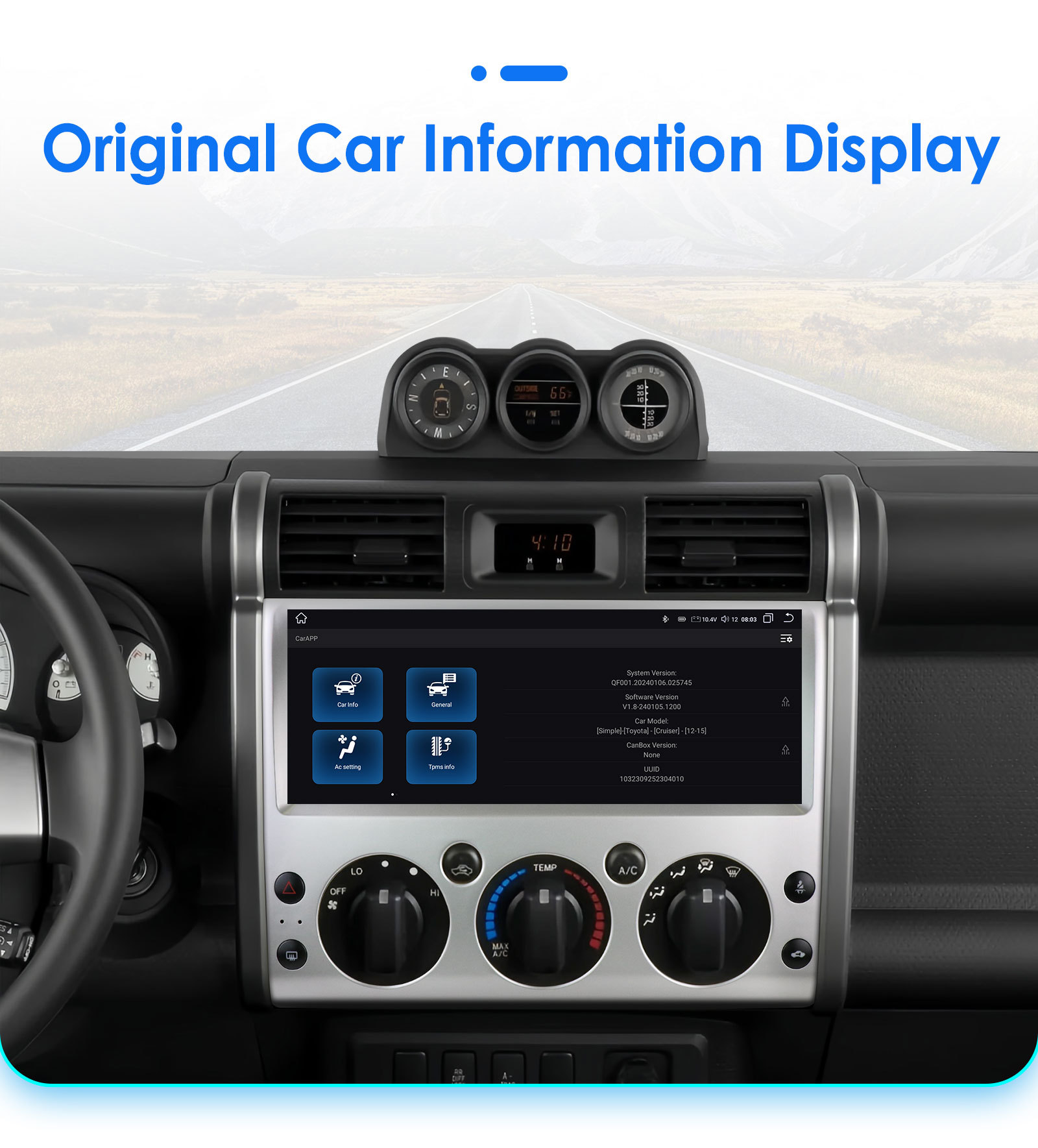 The cross-border model is suitable for 06-21 Toyota FJ Cruiser car MP5 Bluetooth navigation GPS all-in-one