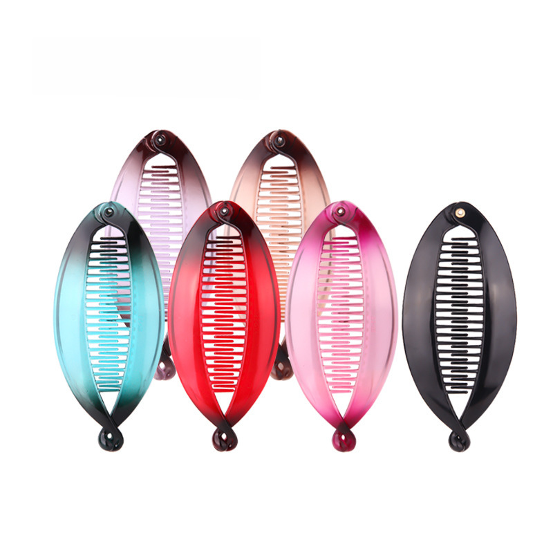 Nouveau grand clip inférieur fait à la main DIY ne casse pas le clip de poisson transparent pince à cheveux pince à queue de cheval pince à lentilles pince verticale pince banane_voghion.com
