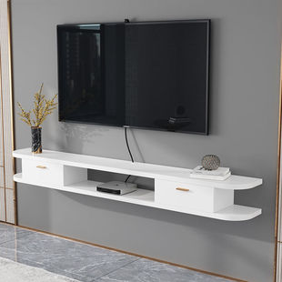 Router Storage Rack Solid Wood Eco-board Living Room Bedroom TV Cabinet Modern Simple Wall-mounted Set-top Box