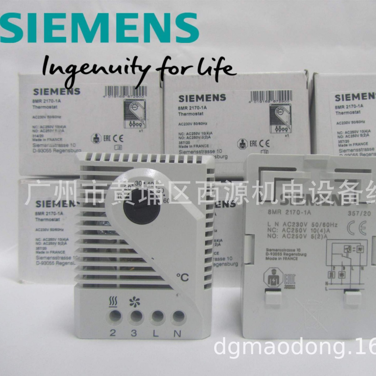 8MR2170-1A 西门子机械式温度调节器 10至60°C