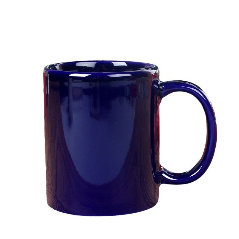 Taza de cerámica de color Taza internacional transfronteriza Patrón de marca personalizada Taza cambiante de color Logotipo personalizado Taza recta 11oz taza