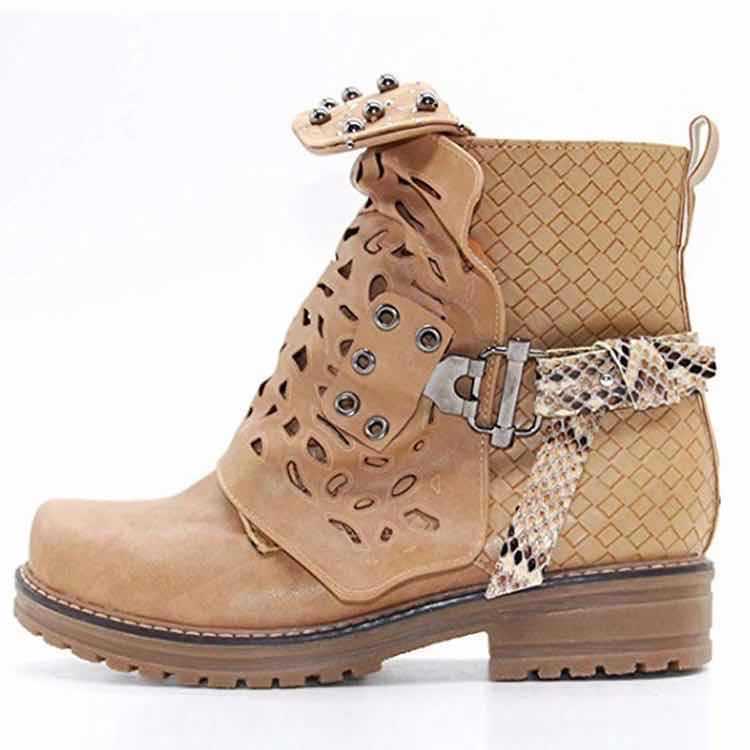 low boots square toe