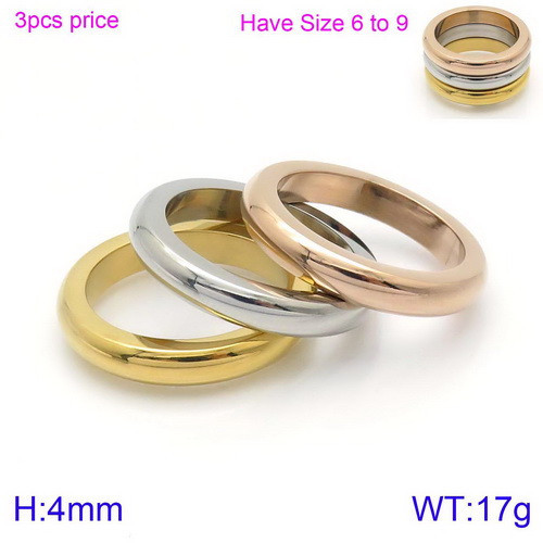 men's Stackable Rings Foreign Trade Jewelry Source European And American Style Simple Polished Plain Band Single Color Stainless Steel_voghion.com