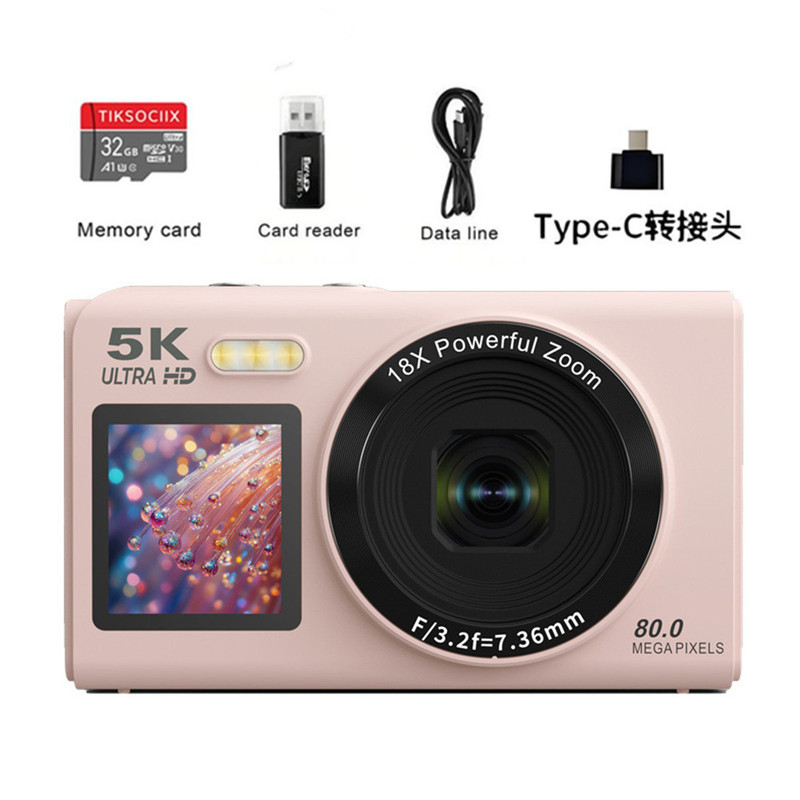 5K高清数码相机跨境双屏wifi卡片相机录像便携校园vlog旅游相机|undefined