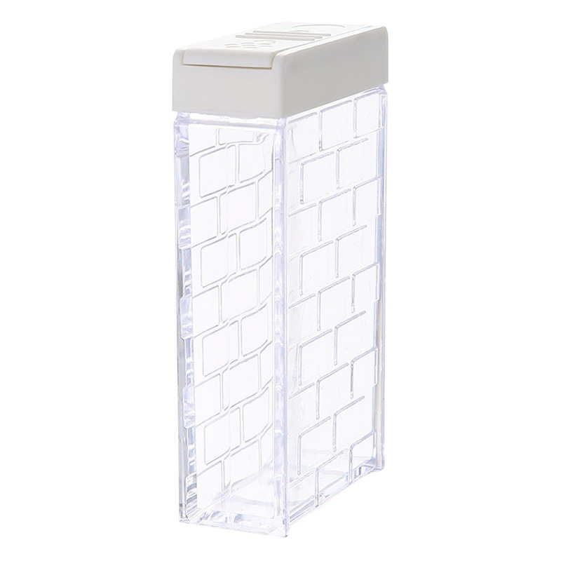 Caja de condimento de tapa abierta de dos vías transparente creativa 6 piezas de almacenamiento multiusos jarra de almacenamiento suministros de cocina jarra de sal condimento jarra sellada