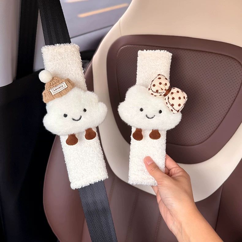 Car seat belt shoulder pad decoration anti-collar neck car safety belt decoration cute couple cloud female shoulder pad