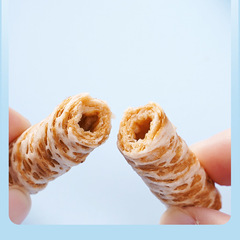 香脆椰子味蛋酥卷日式椰奶卷卷椰奶味蛋卷手工雞蛋卷膨化懷舊零食