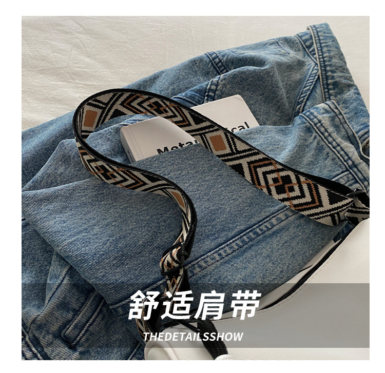 Canvas bag for women 2024 new autumn and winter versatile dumpling bag, casual and sporty wide-shoulder crossbody bag for women undefined