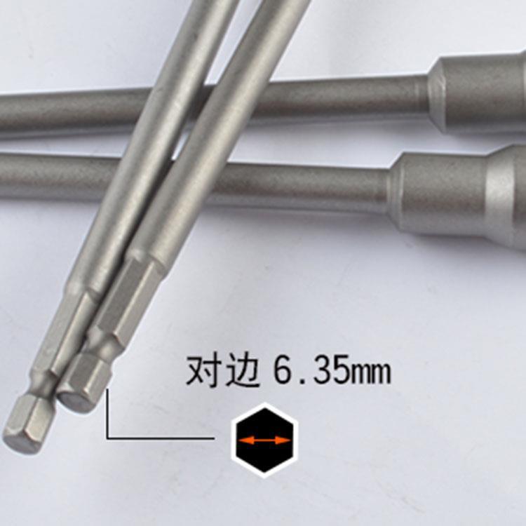 Conjunto fuerte magnético de acero de aluminio de titanio de aluminio de arco, manga de perforación eléctrica alargada, cabeza de lote 6 hexagonal 150 de 5 - 19 mm de largo