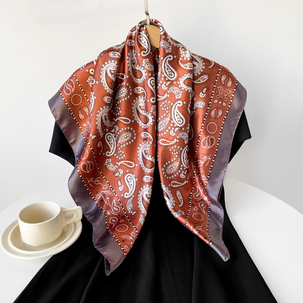 Women's Elegant Simple Style Geometric Solid Color Polyester Silk Scarf display picture 20