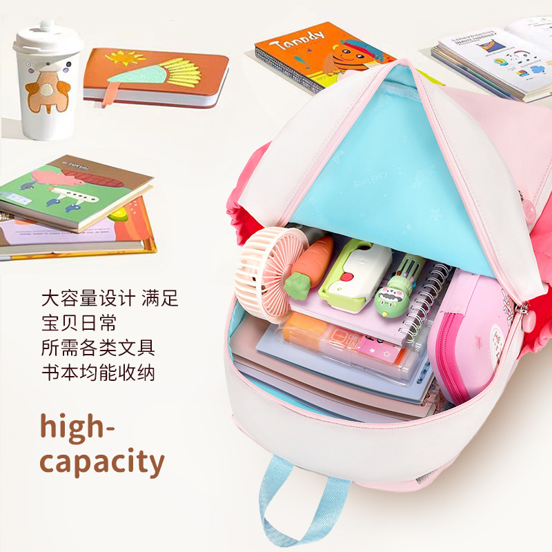2025 nueva mochila de jardín de infantes transfronteriza 3-5 años clase de tutoría de dibujos animados clase de capacitación para niños y niñas bolsa pequeña a juego de colores