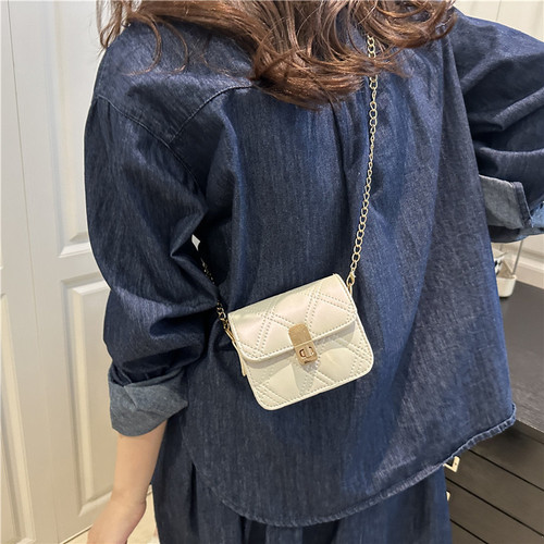 Bag 2025 Summer Crossbody Bag Women Chain Bag with a Touch of Luxury Mini Grid Small Square Clutch Shoulder Bag