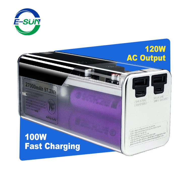 El Cyberpunk| Fuente de alimentación portátil de 100W| 27000mAh de gran capacidad| Soporte de litio eléctrico