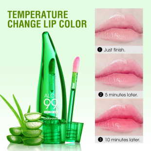 Cross-Border Specializes in Langmannni New Aloe Vera Lip Gloss Temperature-Changing Lip Glaze